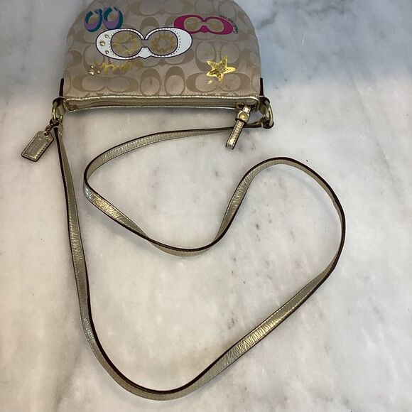 Coach Poppy Graffiti Signature Logo Crossbody Bag HTF - Picture 13 of 13